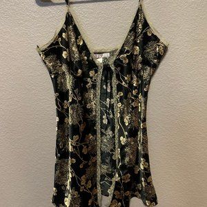 Victoria secret satin floral babydoll top